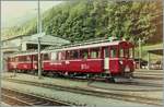 Der RhB ABe 4/4 I 32 und ein weiterer sind in Poschiavo abgestellt. 

Analog Bild vom Sept. 1993