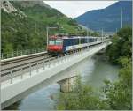 Ein NPZ auf der Rhone Brcke bei Leuk.