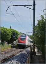 Ein SBB ICN RABDe 500 ist als IC 51 1616 auf dem Weg von Basel SBB nach Lausanne und konnte bei Ligerz fotografiert werden.