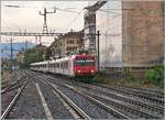 Im R13 6019 von Yverdon nach Biel/Bienne ist der ex Travys RABe 560 384 eingereiht an der Spitze eingereiht.