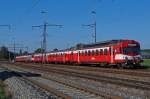 BLS: Die Pendelzge RBDe 566 225-9 und RBDe 566 220-0 warteten noch am 16.