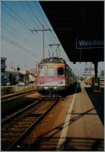 abde-44-eav/373043/der-seehas-mthb-abde-536-611-7 Der Seehas MThB ABDe 536 611-7 wartet in Weinfelden auf die Abfahrt. 
26. Sept. 1996