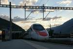 SBB ETR 610 als EC 41 auf dem Weg nach Milano bei dder Durchfahrt in Visp.