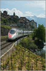 SBB ETR 610 von Milano nach Genve bei St-Saphorin.