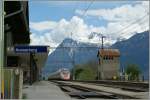 Da infolge LBT-Tunnelbung der Basistunnel geschlossen war, wurden die Zge via Bergstrecke umgeleitet: hier ein ETR 610 von Milano nach Basel in Ausserberg.