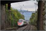 SBB ETR 610 auf der Fahrt nach Milano bei Vevey.