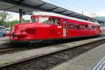 SBB Roter Pfeil 1001 steht am 21 Mai 2022 in Olten als Pendeltriebwagen nach das SBB Werk während das 1. Wochenende des 175 Jahresjubiläum der Eisenbahn in die Schweiz.