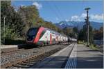 Der SBB Twindexx 502 RABDe 502 013 (94 85 0 502 013-1 CH-SBB) auf Probefahrt, hier bei der Durchfahrt in Burier in Richtung Montreux.