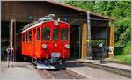 Festival Suisse de la vapeur / Schweizer Dampffestival 2023 der Blonay-Chamby Bahn: Dass der  RhB Bernina Bahn ABe 4/4 I 35 aufgebügelt war habe ich schon gesehen, doch als er dann aus der Halle