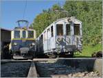 Autour de la voie ferrée / Rund um die eiserne Bahn (Herbstevent 2024) - Noch eine interessnte Begegnung zeigt die MOB FZe 6/6 2002 (heute B-C) und den MOB BCFe 4/4 N° 11 (heute B-C) in