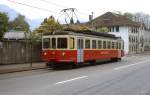 Im Mai 1980 ist Be 4/4 82 der OJB in Solothurn in Richtung Bahnhof unterwegs