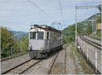Les chemins de fer disparus - Die verschwundenen Bahnen (LLB 1915 - 1967) Der Leuk Leukerbad Bahn (LLB) Triebwagen mit der Anschrift ABFe 2/4 N° 10 der Blonay Chamby Bahn ist besorgte auch eine Fahrt Chaulin - Chamby und zurück, hier bei de ...