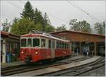 Der CEV BDeh 2/4 (A7) N° 73 zu Besuch bei der Blonay-Chamby Bahn in Chaulin.