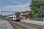 Der SBB LEX RABe 522 228 als SL5 Léman Express von La Plaine nach Genève bei Russin unterwegs.