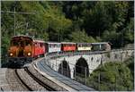 50 Jahre Blonay Chamby - MEGA BERNINA FESTIVAL: Die RhB Ge 2/2 (ex BB Ge 2/2 61) im ihrem zugedachten Betättigungsfeld: Vorspanndienst.