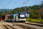 Nun steht der MVR (ex CEV) SURF ABeh 2/6 7504  Vevey , als Regionalzug nach Vevey am 27.05.2023 im Bahnhof Blonay zur Abfahrt bereit.