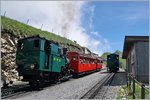 Die Kohle befeuerte BRB H 2/3 N° 6 ist auf dem Rohthorn eingetroffen.