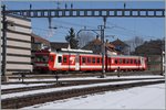 Ein CJ Regionalzug erreicht La Chaux de Fonds.