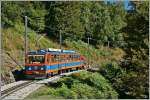 Ein Monte Genoroso Triebwagen zwischen Bellavista und der Gipfelstation.