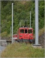 MGB Deh 4/4 im Mastenwald zwischen Betten Talstation und Mrel.