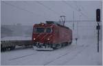 Die MGB HGe 4/4 102 in Andermatt.