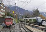 In Chernex begegnet der GoldenPass Express auf der Fahrt von Interlaken Ost nach Montreux dem CEV Te 2/2 82.

20. Februar 2026