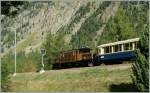 Auf dem Weg zum Albula: RhB Ge 6/6 I N 415 im Val Bever.