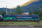 Die an die SBB Cargo International AG vermietete Siemens Vectron MS 193 259-9 (91 80 6193 259-9 D-ELOC), abgestellt am 14.09.2017 im Bahnhof Domodossola.