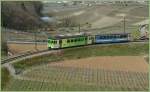 ASD BDe 4/4 403 mit Bt auf der Fahrt nach Les Diablerets.