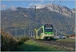 Der TPC AOMC/ASD Beh 2/6 544 bei St-Triphon Gare auf dem Weg nach Aigle.