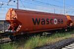 Geschlossener Güterwagen der Gattung Tagnpps, im Bahnhofsvorfeld von Verona. 09.05.2025