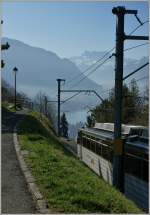 Der Versuch die Rochers-de-Naye Bahn und das Chteau Chillon auf einem Bild zu vereinigen.