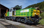 Die 'trimodale' Aeam 841 von Mller Gleisbau ist eine Innovation, zumindest auf dem Kontinent. 

Hierzu wurden als Basis die nicht mehr ganz taufrische Am 841 von der SBB von GEC Alsthom weiterverwendet und mit Stromzufhrung aus der Oberleitung un ...