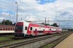 Am 27 Augustus 2024 treft 671 013 als B-Bahn nach Bratislava-Petrzalka in Bratislava Nove Mesto ein.