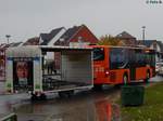 Setra 415 NF mit Hänger der PVM Waren in Neubrandenburg.