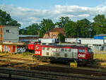 Die OHE-Cargo 200087 (92 80 1216 123-0 D-OHEGO), ex DB 216 123-0, ex DB V 160 123, steht am 16.06.2016 in Celle.