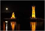 Hafenausfahrt bei Lindau am späteren Abend.