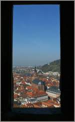 Ausblick aus einem Turmfenster auf Heidelberg.
(28.03.2012)