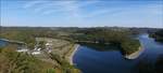 Auf der Aussichtsplattform am Burfelt nahe Insenborn entstand am 06.10.2018 diese Panoramafoto.