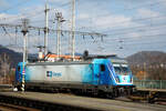 388 005 von CD Cargo bei der Durchfahrt im Bahnhof Decin hl.n. am 13.3.24