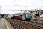 742 109 von CD Cargo mit einen Lumpensammler im Bahnhof Sokolov am 9.4.24