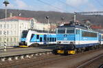 640/641 107 und 162 013 im Bahnhof Decin hl.n.