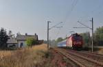 362 086 mit dem Schellzug nach Prag, zusehen am 08.10.13 in Chot�kov   