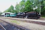 HELIKON 414 096 steht am 11 Juni 2022 ins Eisenbahnmuseum von Luzna u Rakovnika.