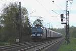 Grau war der Moment, dass CDC 383 001 mit Stahlzug am 20 April 2024 Salzbergen durchfuhr.