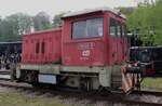 Nicht ganz frisch ist die Farbe von 703 031, hier am 11 Mai 2024 ins Eisenbahnmuseum von Luzna u Rakovnika gesehen.