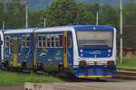 RegioNova 814 014 tragt die Farben für der ÖPNV rundum Plzen und treft am 9 Mai 2024 in Klatovy ein.