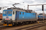   Die ČD 362 062-2 (CZ-ČD 91 54 7 362 062-2) am 27.03.2016 beim Umsetzen im Bahnhof Cheb (Eger).