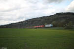 386 004-6 mit ein Containerzug gen Süden bei Thüngersheim.