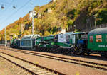   Der 24-achsiger Tragschnabelwagen TSW 348 der Kübler Spedition, UIC 83 54 9964 002-6 CZ ELBA Uaai (eingestellt über ELBA Logistik GmbH) beladen mit einem 300 t schweren (ohne